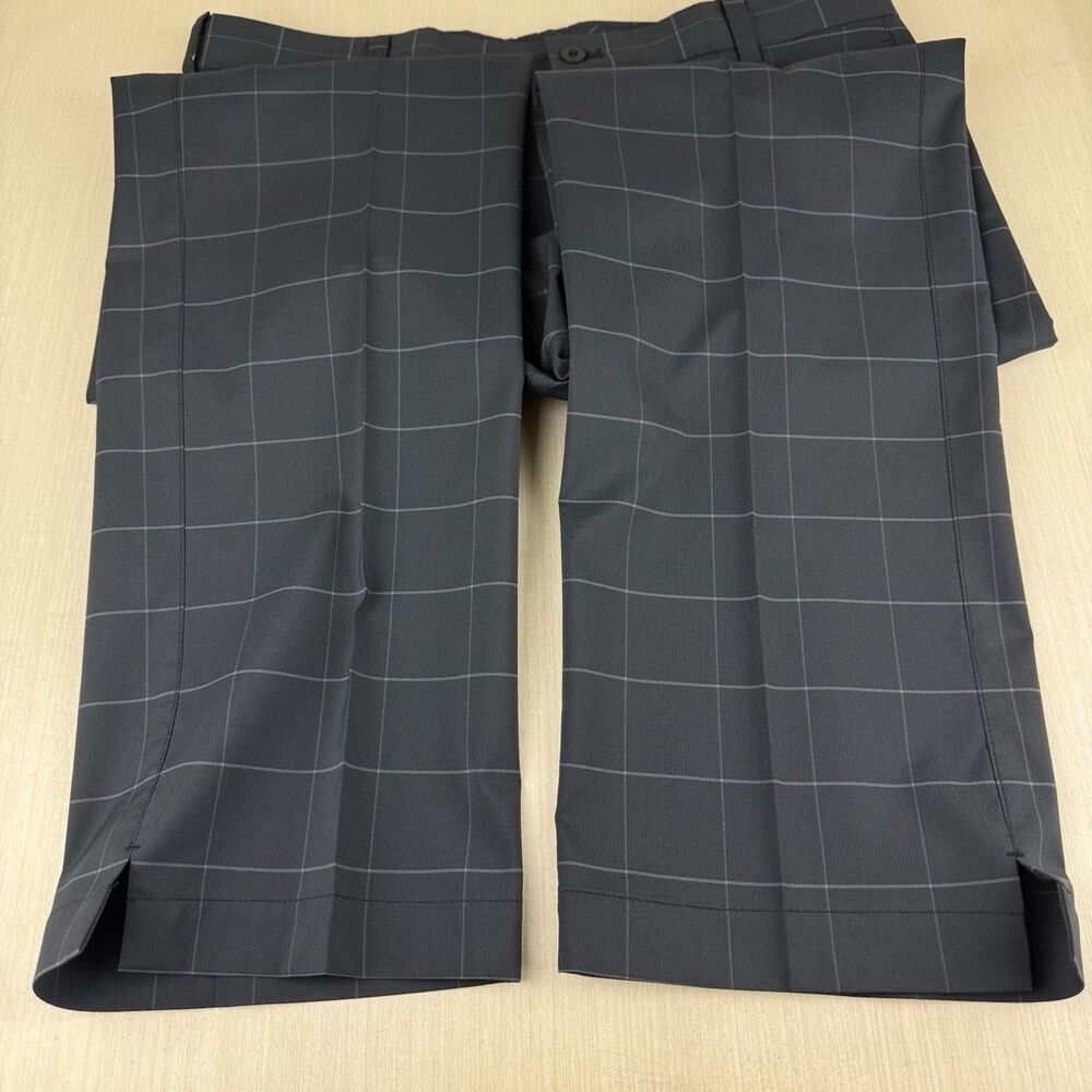 Nike Golf Tour Performance Dri-Fit Pants 34x30 Men Black Windowpane Check 452701 - Picture 4 of 12